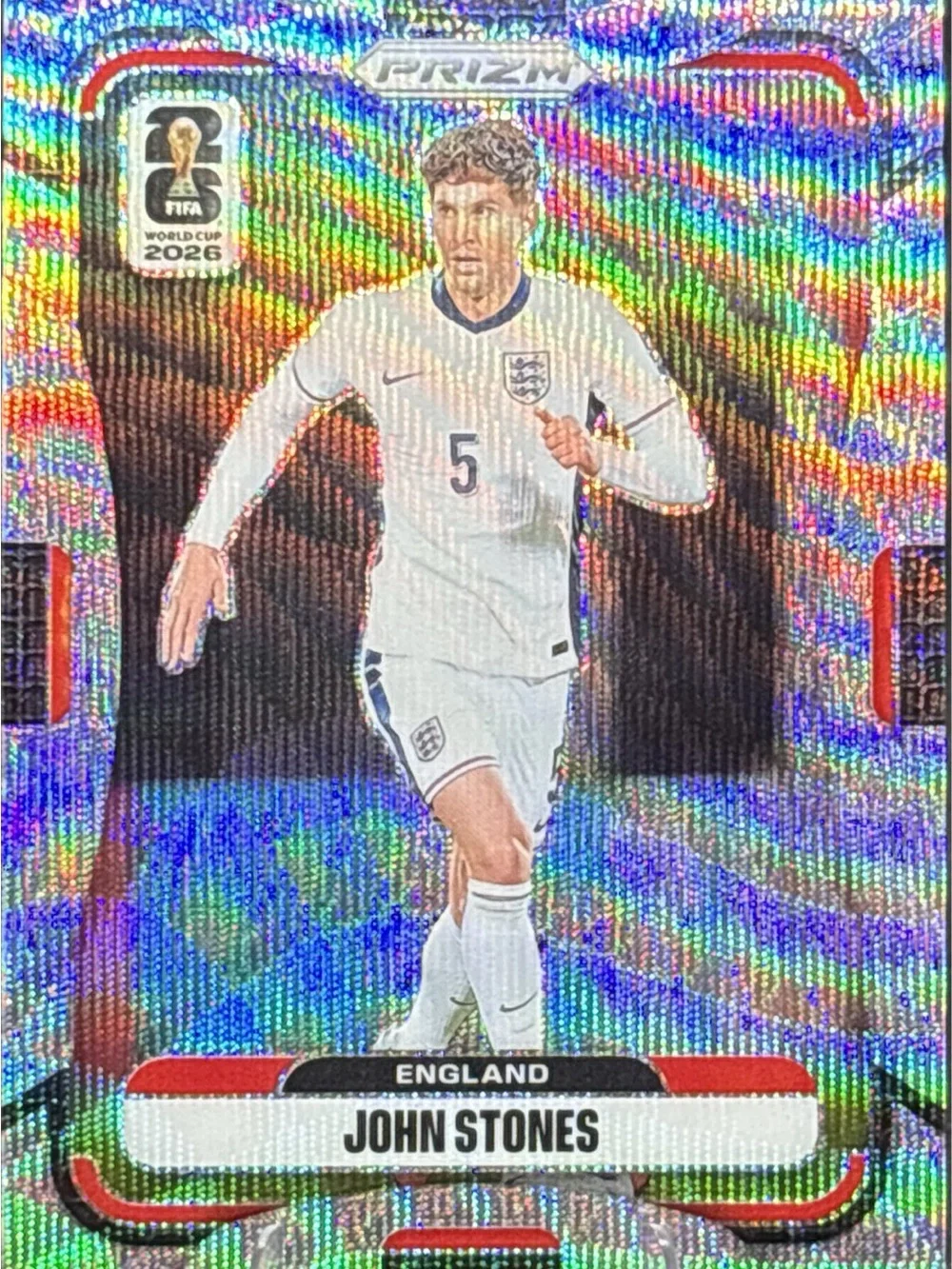Panini Silver Prizm John Stones England Card